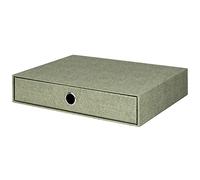 Rössler - S.O.H.O. Caja con cajones 34 x 25 x 7 cm Salvia | Organizador de escritorio para documentos, expedientes, material de oficina y un almacenamiento ordenado