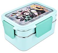 Roffatide Anime Demon Slayer All-in-One Bento Boxes Kamado Tanjirou Nezuko Agatsuma Zenitsu Hashibira Inosuke Lunch Box Contenedores para alimentos Fruit Snack