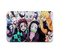 Roffatide Anime Demon Slayer Rectangular Alfombra Nezuko Tanjirou Puerta Manta Alfombra Alfombrillas Alfombra para el Hogar 50 * 80cm