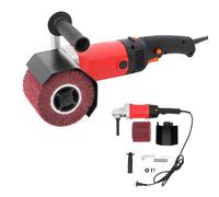 ROGONPDK Lijadora de cepillos de 1580 W, lijadora de rodillos, pulidora, pulidora, lijadora de rodillo ajustable de 6 velocidades, máquina de satén versátil, lijadora