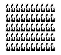 ROHANS Clips de tubo individuales con bisagras TS15 de 15 mm para tuberías negro, blanco, rojo, amarillo, azul, paquete de 5, 10, 15, 20, 50, 100 (50, negro)