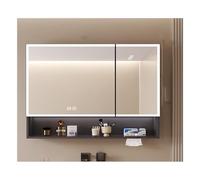 ROHCGHC Espejo de baño, con 2 Puertas Espejos, Adecuado for baños en Casas, Apartamentos(Grey,70 * 70cm/27.5 * 27.5in)