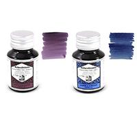 Rohrer & Klingner - Juego de Tinta de Pluma Estilográfica de Botella de 50 ml - 2 x Botellas - Scabiosa & Salix
