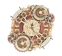 ROKR Puzzle 3D Madera Zodíaco Pared Reloj Maquetas para Construir LC601 | Rompecabezas Puzzles 3D, Maquetas de Madera para Construir Regalos de Decoración Retro 168 Teilen, Zodiac Wall Clock