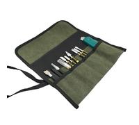 Roll up Tool Bag, Woodworking Tool Organizer, Wrench Carrier, Quick Access Drill Storage Pouch, Gear Holder for Husband Grandpa Father Crafting Projects, 12.99x10.63 inches