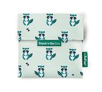 Roll'eat ® | Porta Sandwich Reutilizable, Bolsa Ecológica sin BPA, Porta Bocadillo Mapache - Snack'n'Go Duo Animals