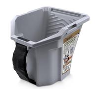 ROLLINGDOG Cubeta de pintura y taza de pintura de 100 mm con soporte magnético y correa de velcro, capacidad de 1 litro con rejilla de carga, pintura portátil multiposición para proyectos de pintura