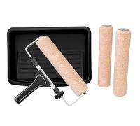 ROLLINGDOG Kit de rodillo de pintura de 12 pulgadas, rodillo ajustable, cubiertas de microfibra sin pelusa y bandeja de plástico, perfecto para pintura en el hogar y proyectos de bricolaje, paquete de
