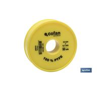 Rollo 50 mts cinta ptfe de 19mm x 0,10mm caja 10 unid.