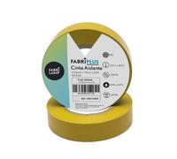 Rollo cinta aislante pvc amarilla 19mmx20m para electricista flexible