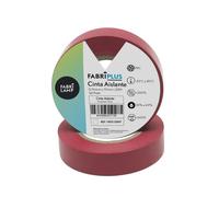 Rollo cinta aislante pvc rojo 19mmx20m para electricista flexible y du