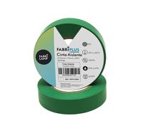 Rollo cinta aislante pvc verde 19mmx20m para electricista flexible y d