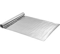Rollo de aislamiento reflectante doble, con tejido radiante perforado, barrera térmica de 0,15 mm, 38,1 m x 1,22 m, lámina de aluminio de doble cara para reflejar el calor, rollo de aislamiento térmic