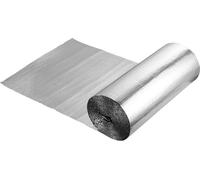 Rollo de aislamiento reflectante doble, lámina de aluminio de doble cara como barrera radiante, de 6 mm, 30.48 m x 1.22 m. Escudo reflectante de doble capa con burbujas de aire para aislamiento térmic