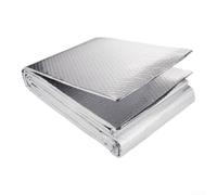 Rollo de aluminio aislante plateado calor reflectante pared techo aislamiento película resistente a la humedad barrera para ático cobertizo garaje metal construcción tubería 5 m longitud (0,5-2 metros