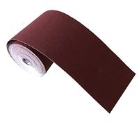 Rollo de papel de lija, 115 mm x 10 m, grano 120, corindón, ideal para lijado preciso de madera, metal y plástico
