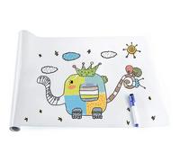 Rollo de Pizarra Blanca Autoadhesiva 60x150cm Pegatina de Pared 45x200cm Vinilo Blanco para Escribir con Rotulador 45x150cm, Lamina Pizarra Adhesiva Infantil