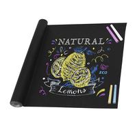 Rollo de Pizarra Negra Autoadhesiva 60x150cm Pegatina de Pared 45x200cm Vinilo para Escribir con Tiza 45x150cm, Lamina Pizarra Adhesiva Infantil,