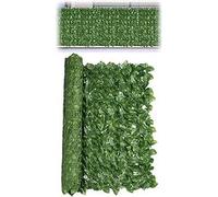 Rollo de seto hoja hiedra artificial verde for protección la privacidad, cerca jardín imitación, decoración pared paisajismo balcón hogar interior al aire libre, panel hojas enrejado(A)