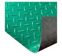Rollo de tapete grueso de PVC acolchado para suelo, antideslizante, impermeable, textura de diamante, hoja cortada a medida para escritorio de pie, garaje, taller, cocina, lavandería