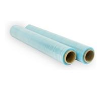 Rollo Film Elástico de Plástico Estirable, Transparente 70% Reciclado, 50 cm Extensible Hasta 300 Metros de Largo Protector de Embalaje Industrial Resistente, Film para Embalar y Paletizar (2 Rollos)