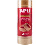 APLI 12490 - Cinta adhesiva celo transparente 19 mm x 33 m, 8 unidades