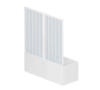 ROLLPLAST PINTO Puerta Mampara de bañera 140 CM de PVC Mod. Nina con Apertura Central