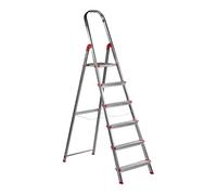 Rolser Escalera de Aluminio 6 Peldaños, Altura Máxima 122 cm, Carga Máxima 150 kg, Certificada AENOR