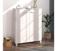 ROMHZKS HAMAR - Zapatero (85 x 40 x 108 cm, madera maciza de pino con puertas, 3 estantes detrás de puertas para un orden sin polvo, marco de madera de madera de pino)