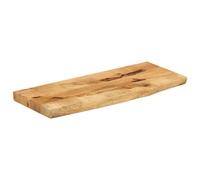 ROMHZKS Tablero de escritorio de madera maciza de mango con borde natural rústico para oficina, escritorios o proyectos de muebles, mesa de madera versátil, 90 x 30 x 2,5 cm, rectangular
