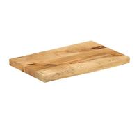 ROMHZKS Tablero de escritorio de madera maciza de mango con borde natural rústico para oficina, escritorios o proyectos de muebles, mesa de madera versátil, 40 x 30 x 2,5 cm, rectangular