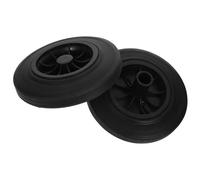ROMISBABA 2 Ruedas de Goma para Cubo de Basura 240l, Repuesto Flexible y Fácil de Instalar para Contenedores de Basura de Saneamiento