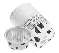 ROMISBABA 50 Moldes para Mini Pasteles y Muffins de Aluminio Reutilizables, Diseño Creativo y Versátil, Ideales para Hornear en Horno y Freidora de Aire