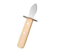 ROMISBABA Abridor de Ostras Herramienta Práctica para Mariscos de Acero Inoxidable con Mango de Madera, Ligero y Seguro para Picnic y Viajes