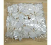 Romon Lazos para Regalo 50 Piezas en Poliéster con Alambre Transparente Beige Decoraciones Boda para Bodas, Navidad, Cumpleaños - Lazos para el Coche de Boda 7x6 Cm