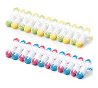 Romon Pinzas Ropa, 24 Pinza Tender Ropas, Pinzas Ropa Que No Dejan Marca Silicona Ropa Antideslizante, Pinzas para Bolsas de Alimentos Ropa Clips Plástico Fuerte para Espacios Interiores Exteriores