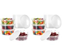 Romon Taper Plastico, Set De 24 Tupper Hermetico, Envases Con Tapa Para Comida, Meal Prep Containers Pequeños, Antifugas Y Faciles, Compatible Con Microondas Y Nevera (230ml/8oz) (Paquete de 2)