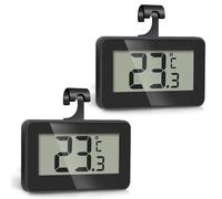 Romon Termómetro Frigorífico Termómetro Digital, 2 Piezas Termometro Nevera, Mini Termómetro Digital Congelador Refrigerador Impermeable, Pantalla LCD Fácil de Leer, Función de Registro Máximo/Mínimo