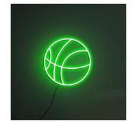 RONGCH Decoración Lámparas Letrero De Neón Baloncesto, Ideal Para Decoración Salas Deportivas Con Brillo Ajustable 30cm×30cm(Orange,Blue,Green,Silver,Black)