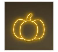 RONGCH Decoración Lámparas Letrero De Neón Calabaza, Ideal Para Decoración Casas Terror Con Brillo Ajustable 30cm(Orange,Blue,Green,Silver,Black)