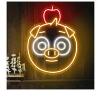 RONGCH Decoración Lámparas Letrero De Neón LED Con Forma De Cerdito, Regulable, Ideal Para Sala De Juegos, Dormitorio, Club O Decoración Navideña 39x29.7cm