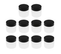Ronyme 10 Piezas Tarro Transparente Envase Pet Boca Ancha Reutilizable Tapa Rosca Adecuado para Conservar Especias Té Cocina Despensa, 10 Uds 50ml, Individual