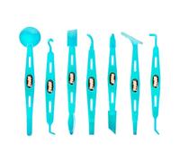 Ronyme 7 Piezas Aplicador de Película de Vehículo de Borde Herramienta para Vinilo Kit Multifuncional Material PP Adecuado para Especialistas en Filmado y Talleres Automotrices, Cyan