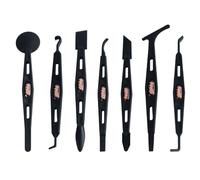 Ronyme 7 Piezas Aplicador de Película de Vehículo de Borde Herramienta para Vinilo Kit Multifuncional Material PP Adecuado para Especialistas en Filmado y Talleres Automotrices, Black