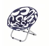 Ronyme Asiento Plegable para Niños Silla Lounge Reclinable Infantil Sillón Portátil con Armazón de Acero Inoxidable Diseño Ergonómico Plegable Ligero, Círculos Azules