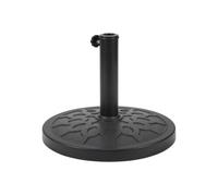 Ronyme Base para Sombrilla Soporte Pedestal Parasol Pie Estructura Pesada en Resina para Máxima Tubo Vertical para Mantener el Toldo Erguido Ajuste con Pomo, Negro, Diseño De Anillo
