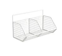 Ronyme Cesta de Almacenamiento de Cocina Cesto Organizador Canasta Estantería Rejilla de Pared Metálica con Malla Visible y Sujeción Segura Instalación con