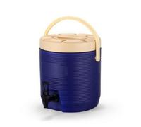 Ronyme Dispensador de Bebidas Aislado Cubo con Grifo Contenedor Térmico Depósito Portátil con Asa Arqueada y Tapa Adecuado para Picnics Puestos de Comida Celebraciones y Camping, Array, Azul