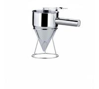 Ronyme Embudo de Acero Inoxidable Dispensador de Dosificador con Mango Cómodo y Tapón con Estructura Desmontable para Servicio Limpio Adecuado para, L 1200ML 17MM, With Stand