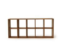 Ronyme Estante de Pared Estantería Cubos Repisa, Pequeño 69cm X 28.5cm X 8cm, Diez Compartimentos, Sin Panel Trasero